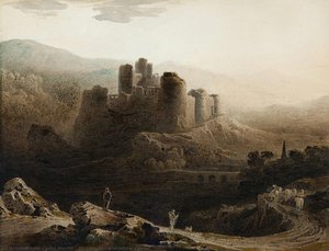 Moonlight - Chepstow Castle — John Martin