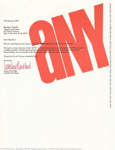 Architektur New York Korrespondenz — Massimo Vignelli, Vignelli Associates