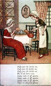 Polly Put The Kettle On — Kate Greenaway