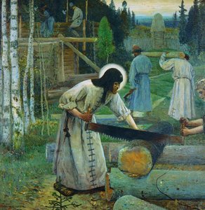 Saint Sergius' Labours (central Part Of The Triptych) — Mikhail Nesterov