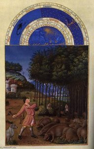 Les Très Riches Heures Du Duc De Berry: Novembre (november) — Limbourg-brødrene