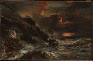 A Storm Off The Normandy Coast — Louis Gabriel Eugène Isabey