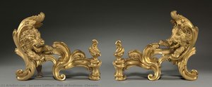Pair Of Andirons (chenets) — Jean Jacques Caffiéri