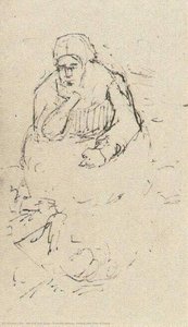 Peasant Woman, Sitting With Chin In Hand — Vincent Willem Van Gogh