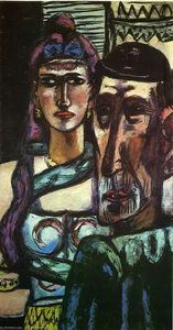 Two Circus Artists Or Snake Charmer And Clown — Max Beckmann