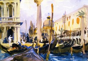 La Piazzetta Con Le Gondole — John Singer Sargent