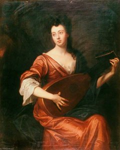 Mrs Arabella Hunt, Playing A Lute — Bt Sir Godfrey Kneller
