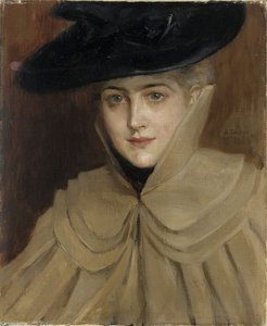 Portrait Of A Young Woman — Albert Edelfelt