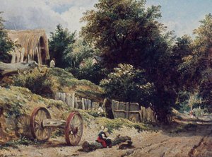 Lane Near Bishopstoke, Hampshire — Frederick Waters (william) Watts