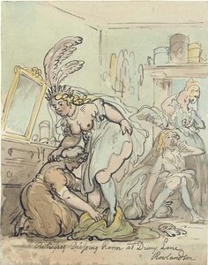 The Actresses Dressing Room At Drury Lane Theatre, London — Thomas Rowlandson