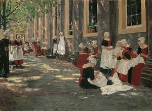 Free Period In The Amsterdam Orphanage — Max Liebermann