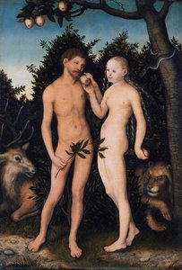 Adam Und Eva Im Paradies (der Sündenfall) — Lucas Cranach Der Ältere