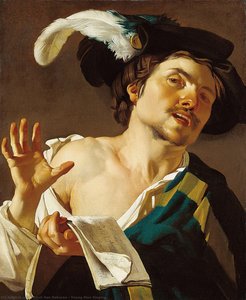 Young Man Singing — Dirck Van Baburen