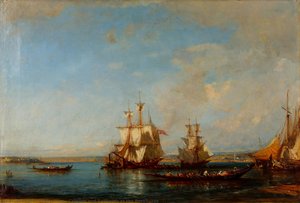 Caiques And Sailboats At The Bosphorus — Felix Ziem