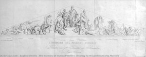 The Harmony Of Human Passions, Drawing For The Pediment Of La Monnaie — Eugène Simonis