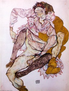 Sedící Pár (egon A Edith Schiele) — Egon Schiele