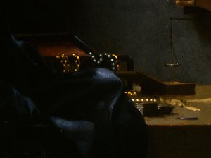 Donna Che Tiene Un Bilancia Dettagli 5 Ngw — Johannes Vermeer