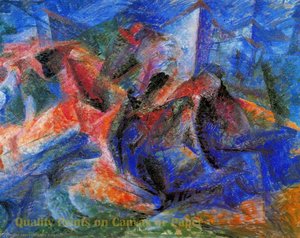 Pferd+reiter+häuser — Umberto Boccioni