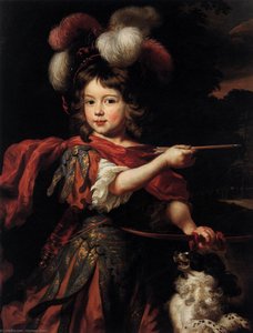 Portrait Of A Boy As Adonis — Nicolaes Maes