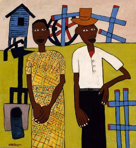 Farm Couple At Well — William H. Johnson