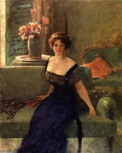 Ritratto Di Una Dama In Nero (conosciuto Anche Come Annie Traquair Lang) — William Merritt Chase