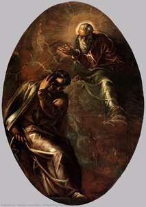 El Padre Eterno Aparece A Moisés — Jacopo Tintoretto