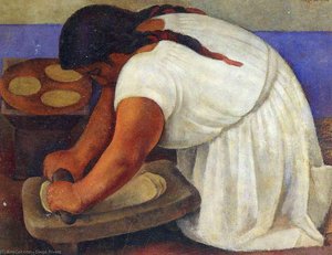 Woman Grinding Maize — Diego Rivera