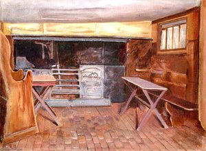 Kitchen Range At 'the Hare And Hounds', Godstone, Surrey — Ernest C. Christie