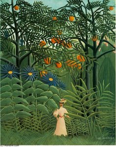 Woman Walking In An Exotic Forest (femme Se Prom — Henri Emilien Rousseau