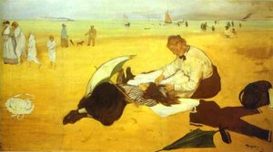 At The Beach — Edgar Degas
