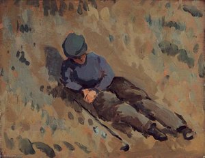 Golfer Resting - Golfista Odpočívající — Kyffin Williams