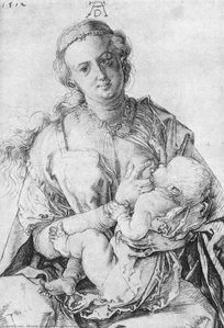 Jungfru Maria Som Ammar Barnet — Albrecht Dürer
