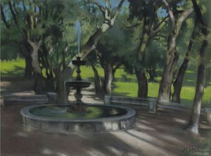 The Fountain In The Park — Kazimierz Stabrowski