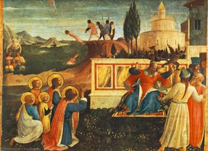 Svatí Kosma A Svatý Damjan Zachráněni (san Markův Oltář) — Fra Angelico