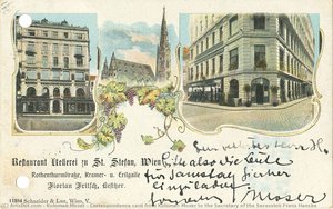Correspondence Card From Koloman Moser To The Secretary Of The Secession Franz Hancke — Koloman Moser