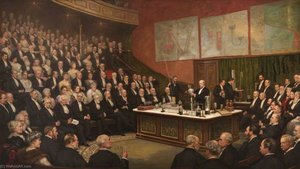 Sir James Dewar (1842–1923), Lecturing On Liquid Hydrogen At The Royal Institution, 1904 — Henry Jamyn Brooks