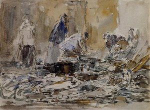 Fischmarkt — Eugène Louis Boudin