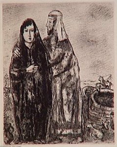 Encontro De Jacó E Raquel Na Fonte (gênesis Xxix, 7, 10) — Marc Chagall