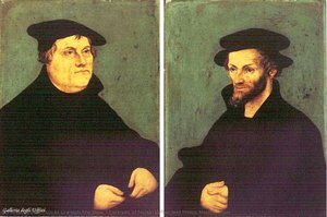 Ritratti Di Martin Lutero E Filippo Melantone — Luca Cranach Il Vecchio