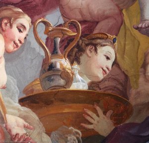 Retinue Of Mars And Venus (detail) — Johann Michael Rottmayr