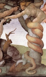 Linnupõletus Ja Võõrandamine Eedenist (detail) (10) — Michelangelo