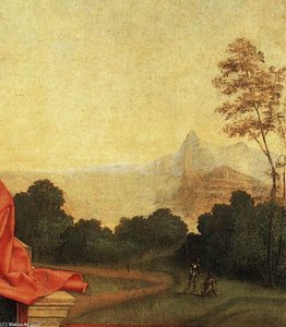 Madonna And Child Enthroned Between St Francis And St Liberalis (detail)_3 — Giorgione