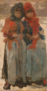 Two Young Women In The Snow, Isaac Israels, C. 1890 - C. 1894 — Isaac Lazarus Israels