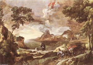 Landscape With St Augustine And The Mystery — Gaspard Dughet