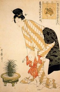 Flower Patterned Cotton — Kitagawa Utamaro