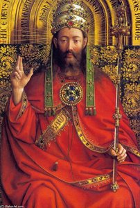 Detail Z Oltářového Obrazu Ghent – Boží Milost — Jan Van Eyck