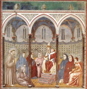 St. Francis Preaching a Sermon til Pape Honorius III