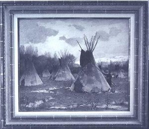 Indian Tepees, (painting)