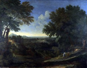 Landscape With Abraham And Isaac — Gaspard Dughet