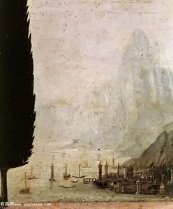 Annunciation (detail) (10) — Leonardo Da Vinci
